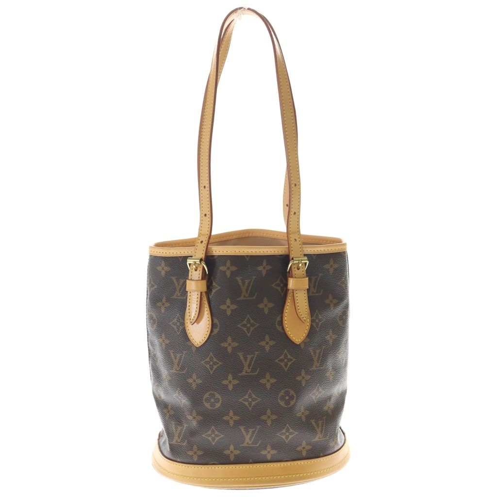 Louis Vuitton Monogram Baguette PM Handbag Mini Tote Brown Leather Gold — view 2