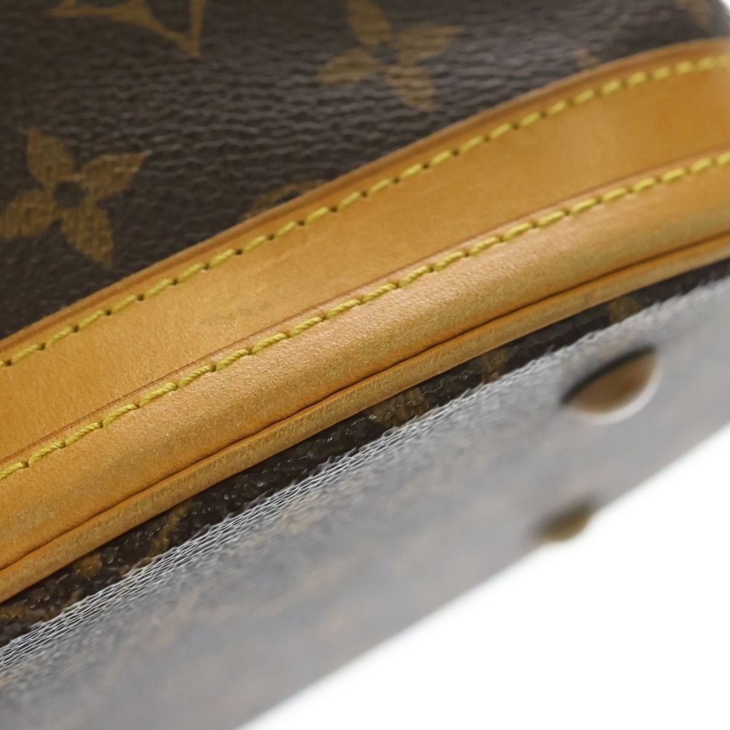 Louis Vuitton Monogram Baguette PM Handbag Mini Tote Brown Leather Gold — view 7