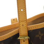 Louis Vuitton Monogram Baguette PM Handbag Mini Tote Brown Leather Gold — view 8