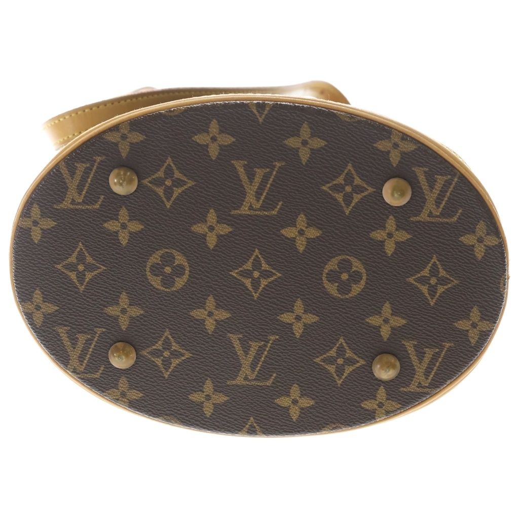 Louis Vuitton Monogram Baguette PM Handbag Mini Tote Brown Leather Gold — view 4
