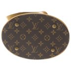 Louis Vuitton Monogram Baguette PM Handbag Mini Tote Brown Leather Gold — view 4