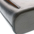 Louis Vuitton Monogram Matte Alston Shoulder Bag Metallic Gray Leather Silver — view 5