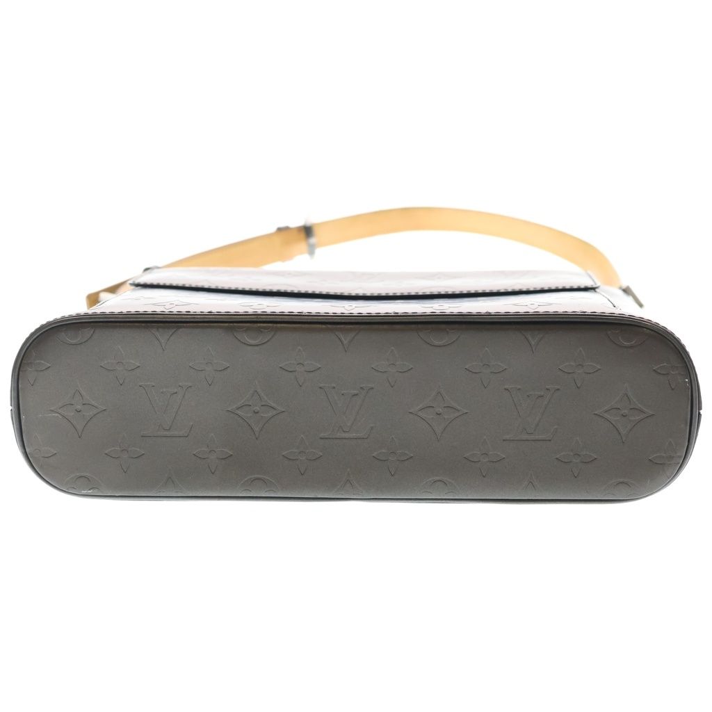 Louis Vuitton Monogram Matte Alston Shoulder Bag Metallic Gray Leather Silver — view 4
