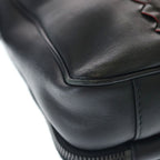 Bottega Veneta Intrecciato Shoulder Bag Black Orange Leather — view 5