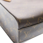 Louis Vuitton Monogram Sac Plat Bb2 Way Shoulder Bag Brown Leather Gold — view 5