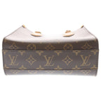 Louis Vuitton Monogram Sac Plat Bb2 Way Shoulder Bag Brown Leather Gold — view 4