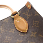 Louis Vuitton Monogram Sac Plat Bb2 Way Shoulder Bag Brown Leather Gold — view 6
