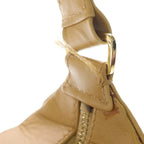 Chanel Choco Bar Shoulder Bag Beige Leather Gold — view 6