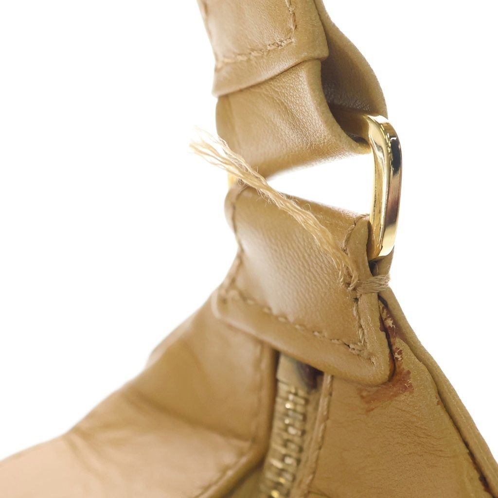 Chanel Choco Bar Shoulder Bag Beige Leather Gold — view 6