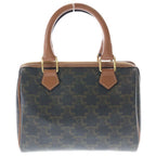 Celine Triomphe Small Boston Bag 2-Way Mini Bag Brown Leather Gold — view 2