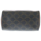 Celine Triomphe Small Boston Bag 2-Way Mini Bag Brown Leather Gold — view 4