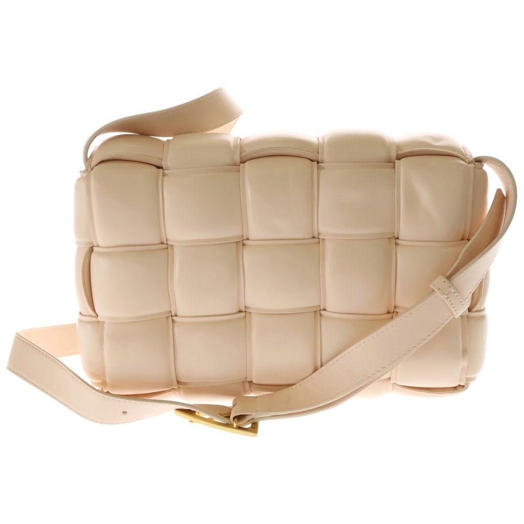 Bottega Veneta Padded Cassette Shoulder Bag Light Pink Leather Gold — view 2