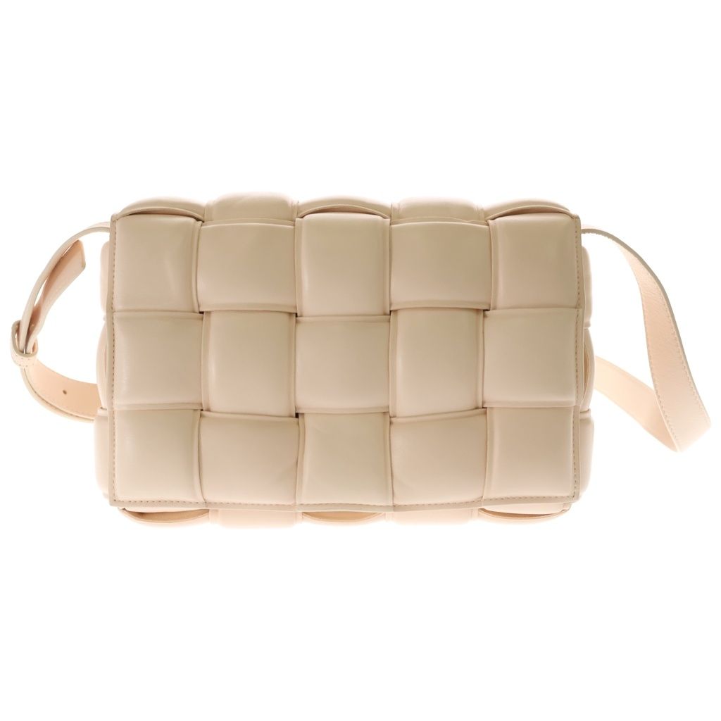 Bottega Veneta Padded Cassette Shoulder Bag Light Pink Leather Gold