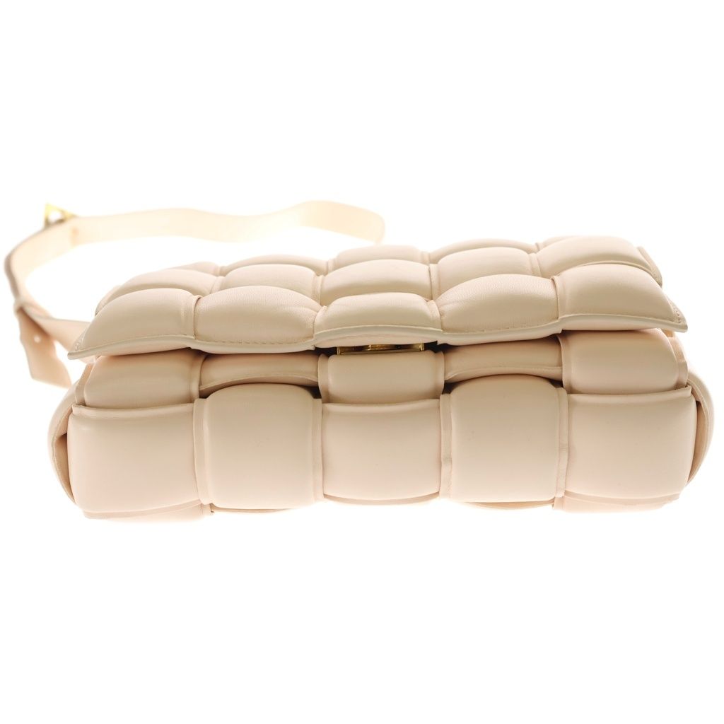 Bottega Veneta Padded Cassette Shoulder Bag Light Pink Leather Gold — view 4