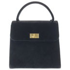 Chanel 2.55 Quilted Suede Leather Handbag Black
