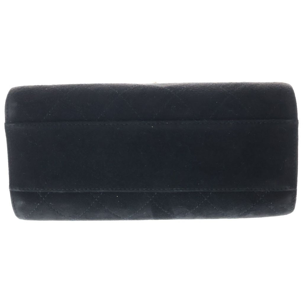 Chanel 2.55 Quilted Suede Leather Handbag Black — view 4