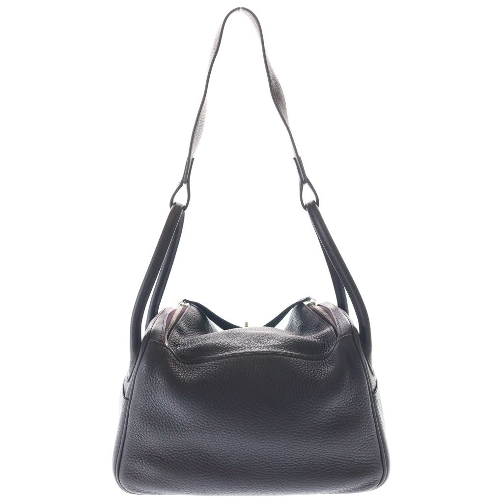 Hermes Lindy 26 Purple Taurillon Clemence 2-Way Bag Silver — view 2