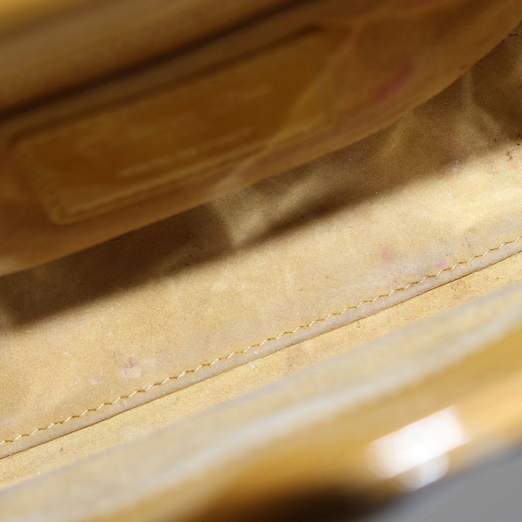 Dior Lady 2-Way Shoulder Bag Maple Brown Patent Leather Gold — view 8