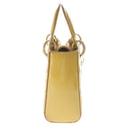Dior Lady 2-Way Shoulder Bag Maple Brown Patent Leather Gold — view 3