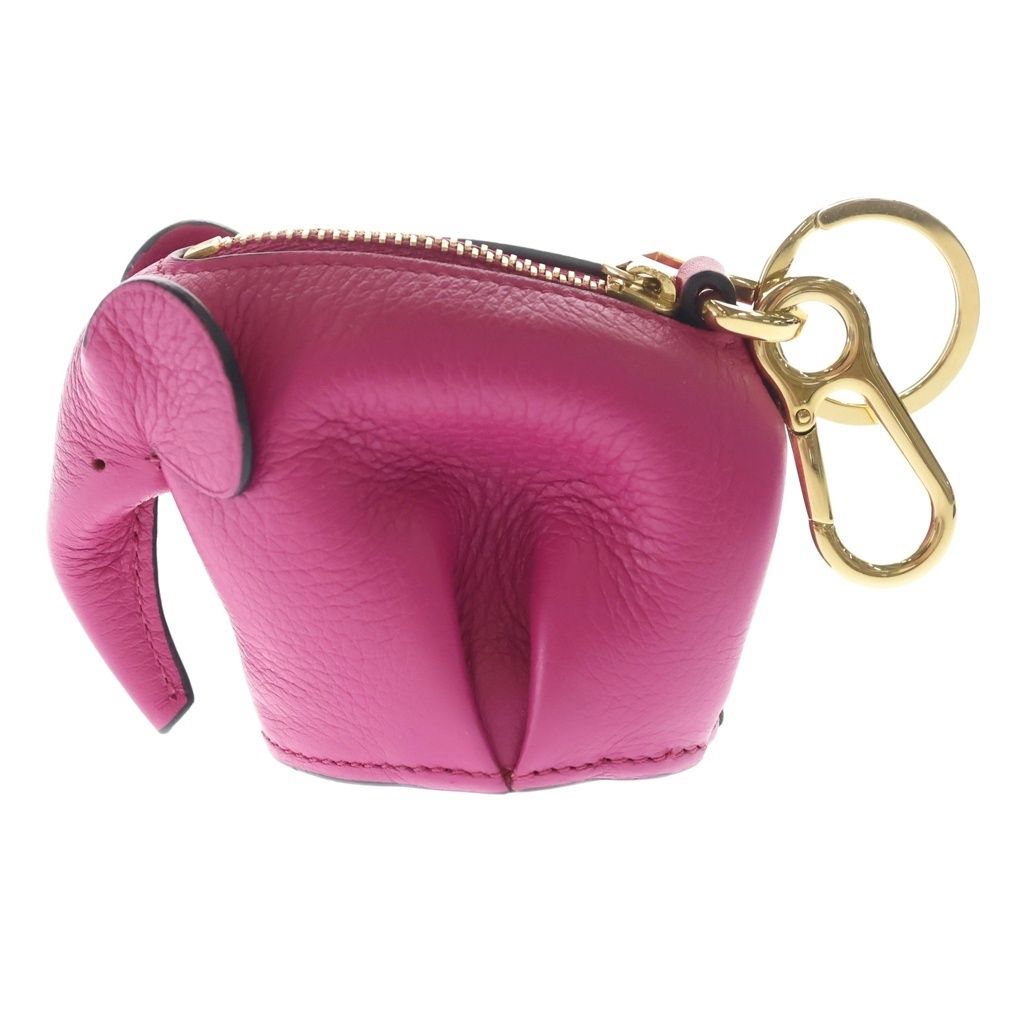 Loewe Motif Leather Coin Purse Key Holder Pink