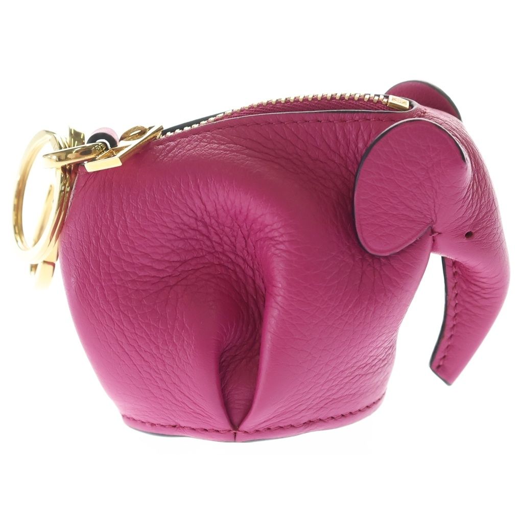 Loewe Motif Leather Coin Purse Key Holder Pink — view 2