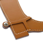 Hermes Paddock Bot Vo Batra Veau Swift Boots Motif Bag Charm Natural Sable Blue — view 5