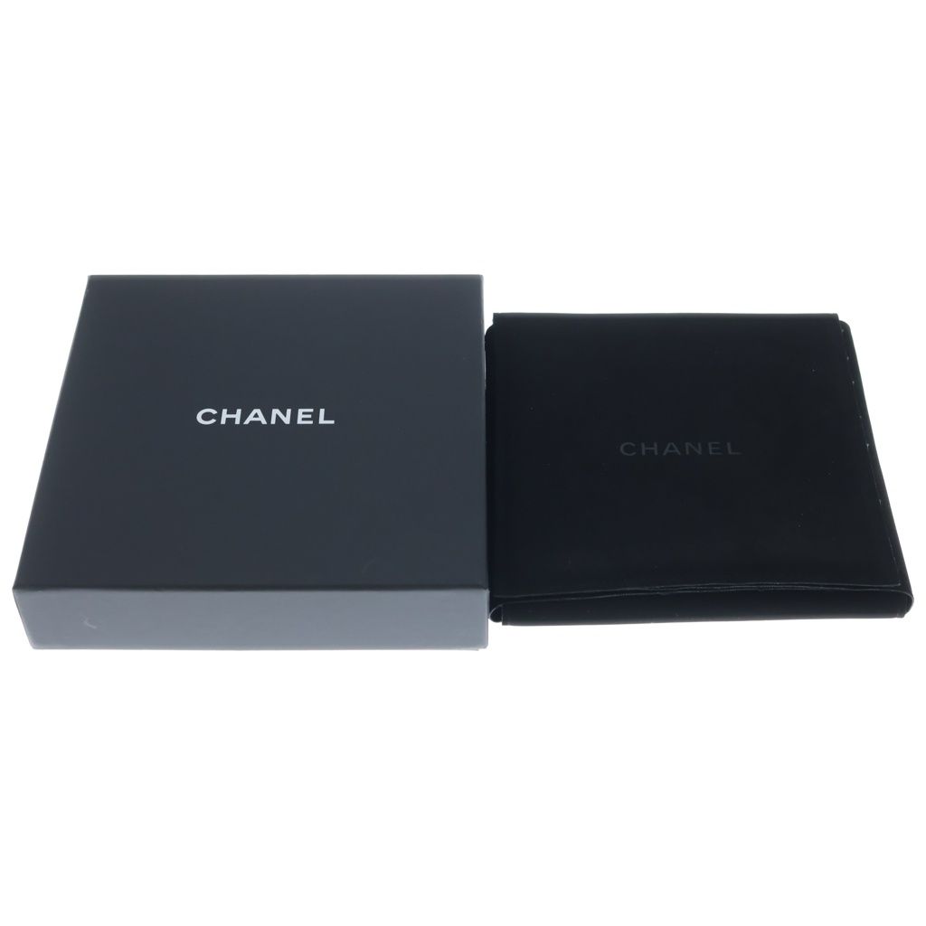 Chanel CC Logo Faux Pearl Rhinestone Leather Chain Necklace Choker Silver — view 6