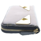 Fendi Bugs Eye Monster Star Round Zip Leather Wallet Black — view 3