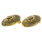 Chanel CC Logo Vintage Circle Earrings Gold — view 4
