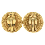 Chanel CC Logo Vintage Circle Earrings Gold — view 2