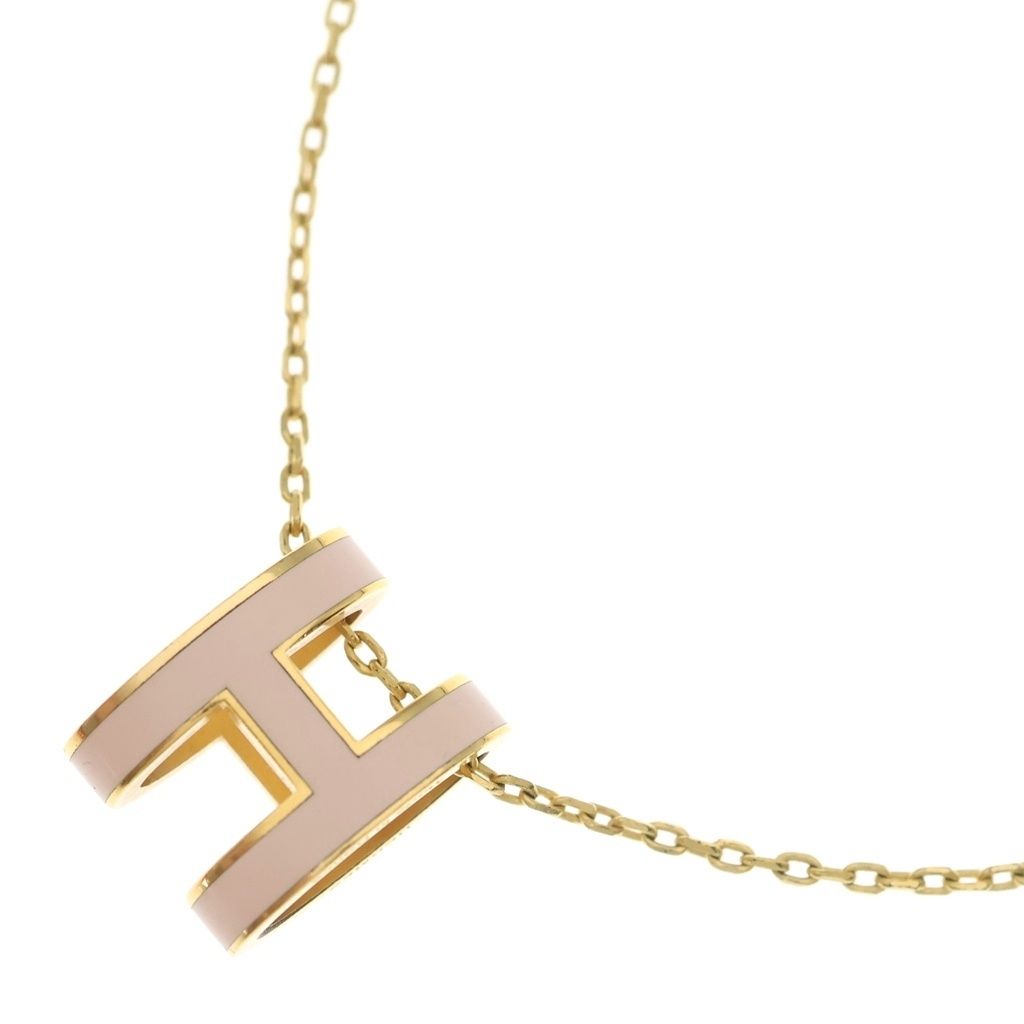 Hermes Mini Pop Necklace Rose Dragee Pink Gold