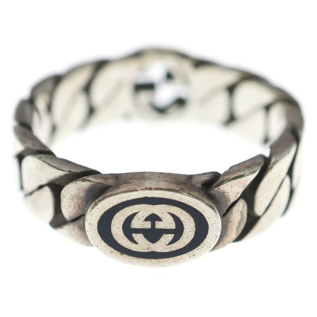 Gucci Interlocking Chain Ring Silver — view 2