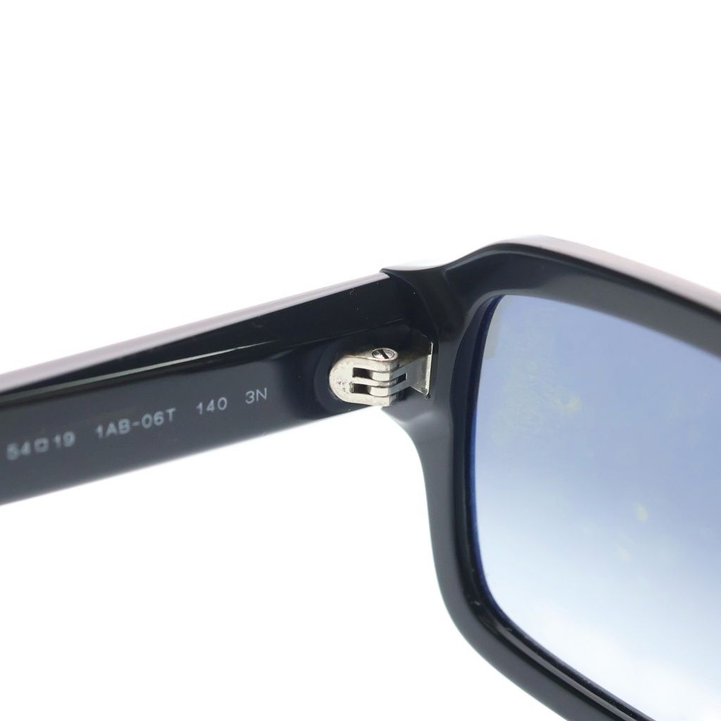 Prada Acetate Frame Side Logo Square Sunglasses Black Eyewear