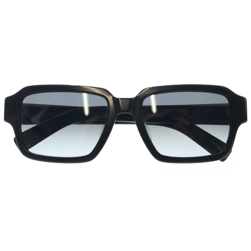 Prada Acetate Frame Side Logo Square Sunglasses Black Eyewear