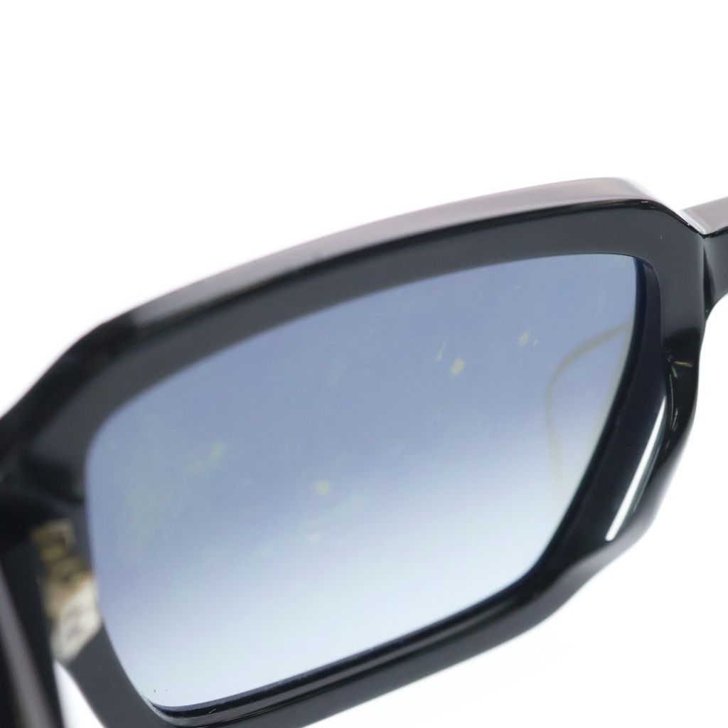 Prada Acetate Frame Side Logo Square Sunglasses Black Eyewear
