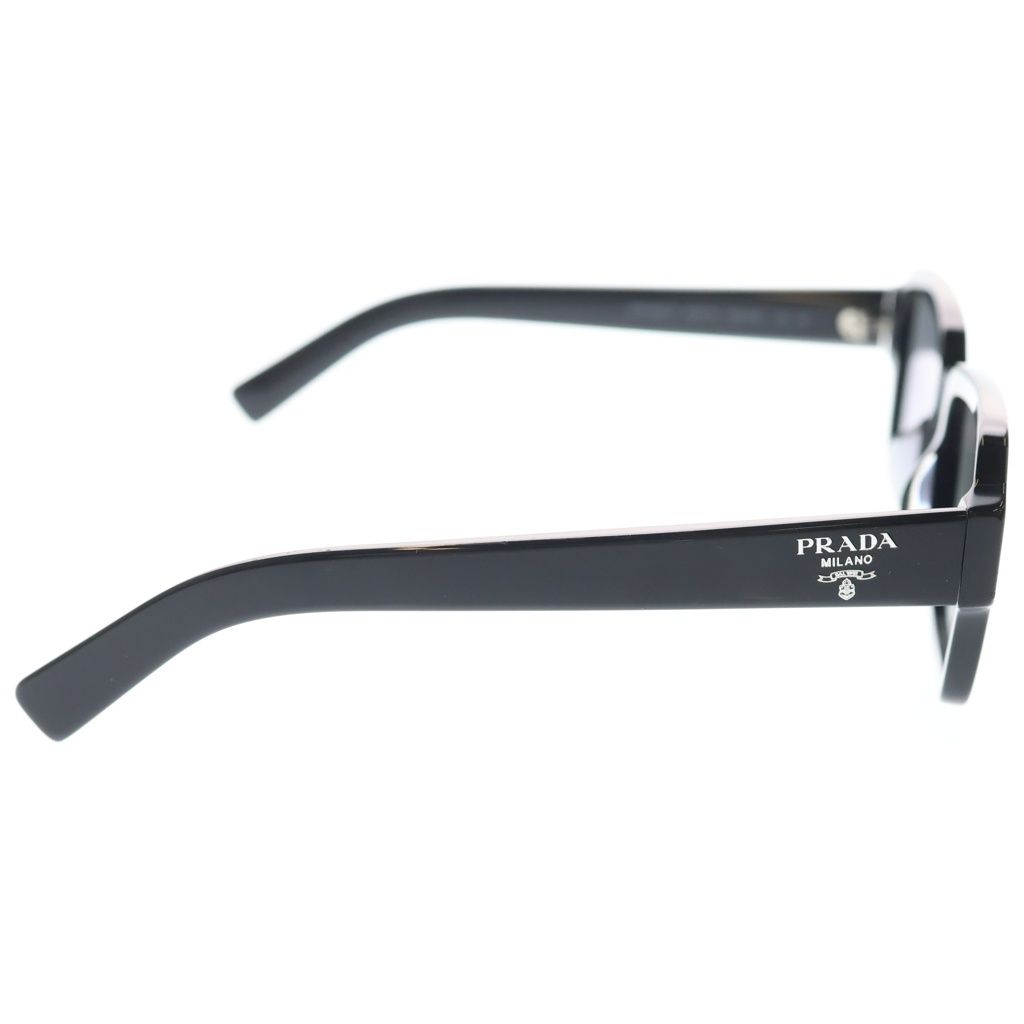 Prada Acetate Frame Side Logo Square Sunglasses Black Eyewear