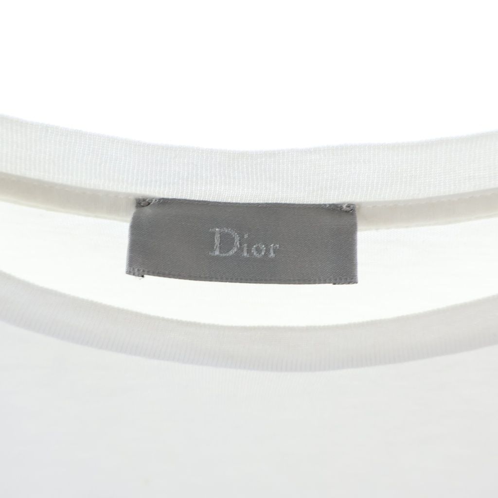 Dior Logo Embroidered Front Embroidery Short Sleeve T-Shirt White — view 7