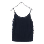 Hermes Etrier Pattern Twill Lace Camisole Black Multi — view 2