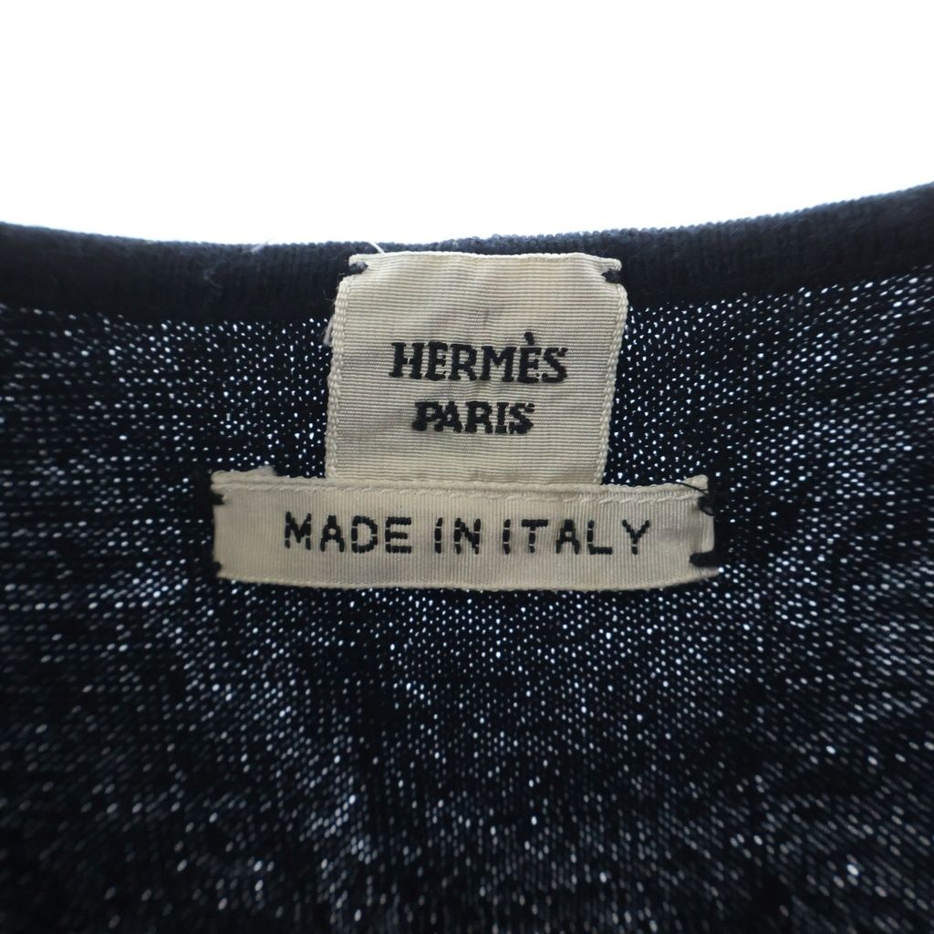 Hermes Etrier Pattern Twill Lace Camisole Black Multi — view 7