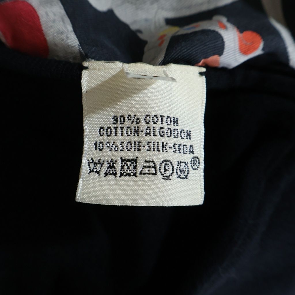 Hermes Etrier Pattern Twill Lace Camisole Black Multi — view 8