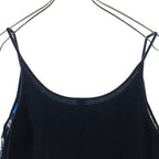 Hermes Etrier Pattern Twill Lace Camisole Black Multi — view 4