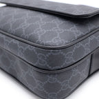 Gucci GG Supreme Small Crossbody Shoulder Bag Black Canvas Leather — view 5