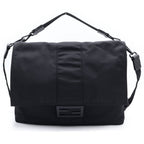 Fendi Baguette Messenger Shoulder Bag Black