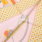 Hermes Carre 90 Fouets Et Badines Whip and Grip Silk Scarf Pink — view 2
