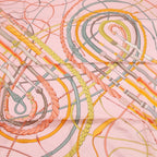 Hermes Carre 90 Fouets Et Badines Whip and Grip Silk Scarf Pink — view 3