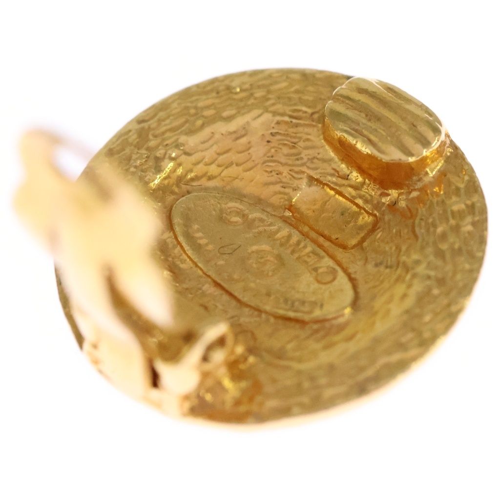 Chanel CC Logo Round Earrings Gold — view 5