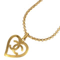 Chanel CC Logo Necklace Gold