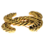 Chanel CC Logo Chain Brooch Pin Badge Gold — view 4