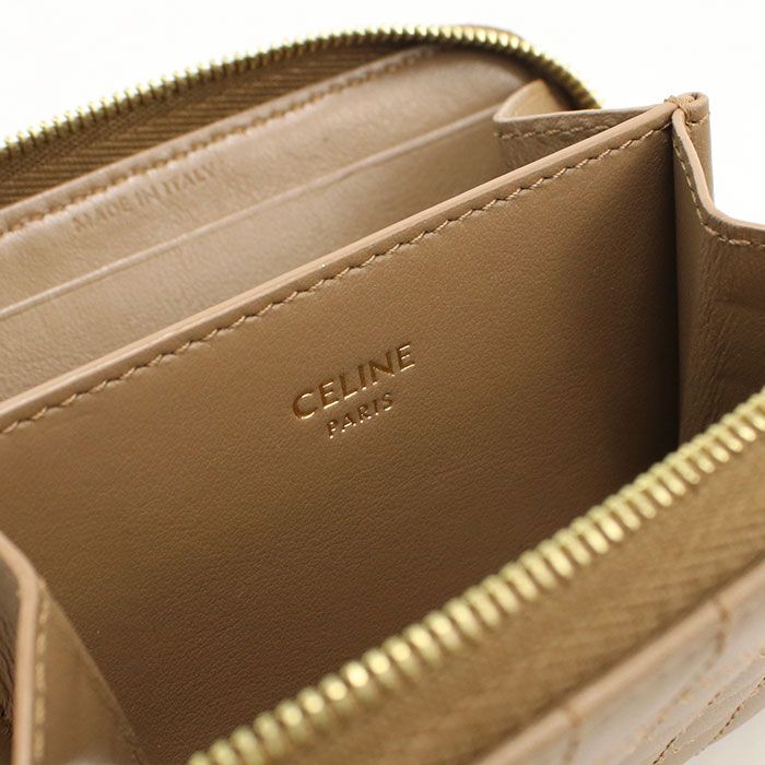 Celine Compact Zip Wallet C Charm Coin Purse Calf — view 4