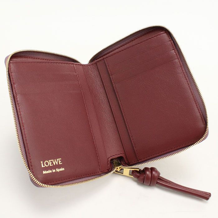 Loewe Compact Zip Wallet Knot Zip Around Fold Calf — view 3